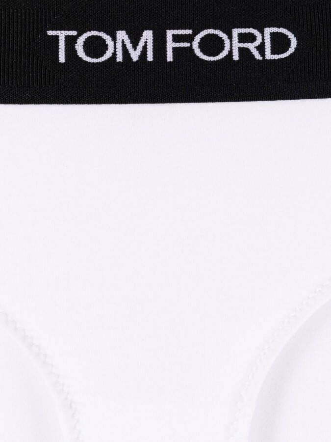 TOM FORD Slip met logo Wit