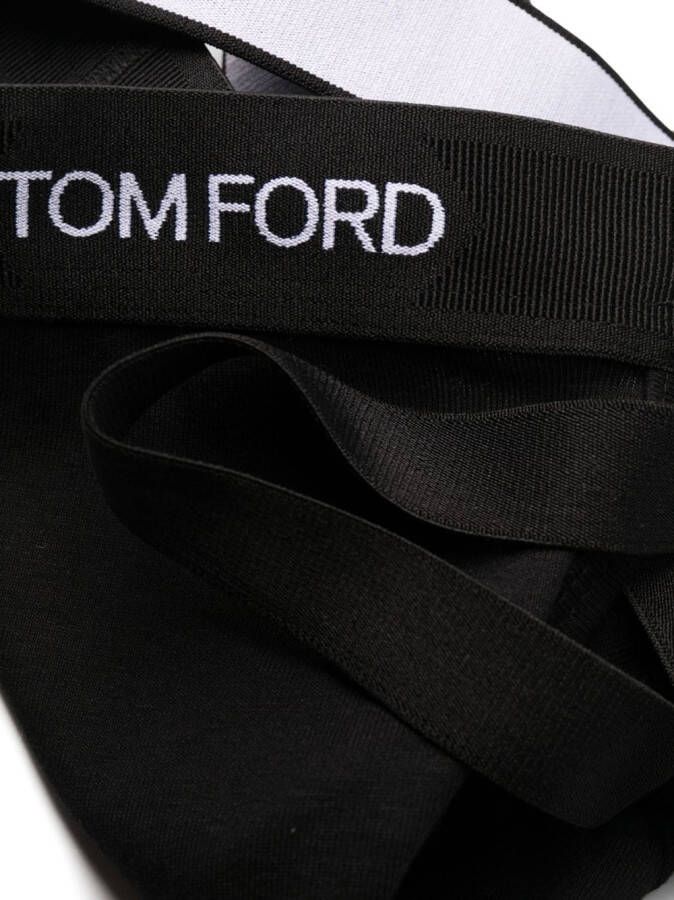 TOM FORD Slip met logoband Zwart