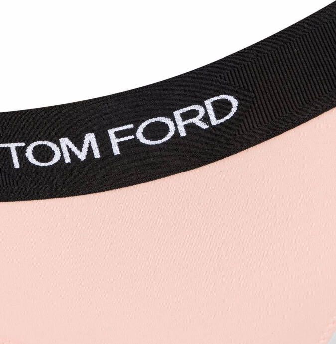 TOM FORD Slip met logoprint Roze