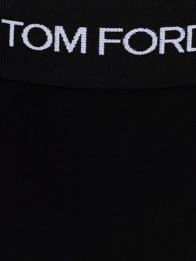 TOM FORD Slip met logoprint Zwart