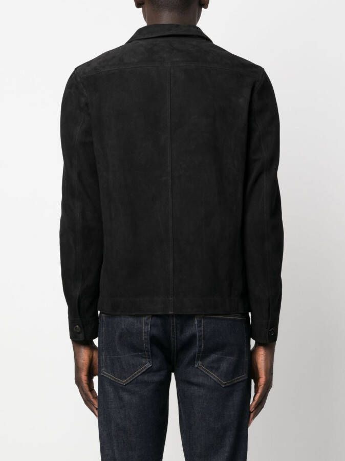 TOM FORD Suède shirtjack Zwart