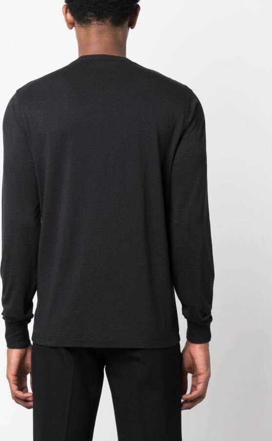 TOM FORD T-shirt met knoopsluiting Zwart