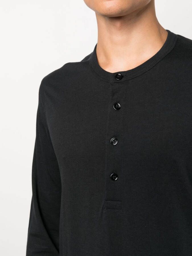 TOM FORD T-shirt met fluwelen afwerking Zwart