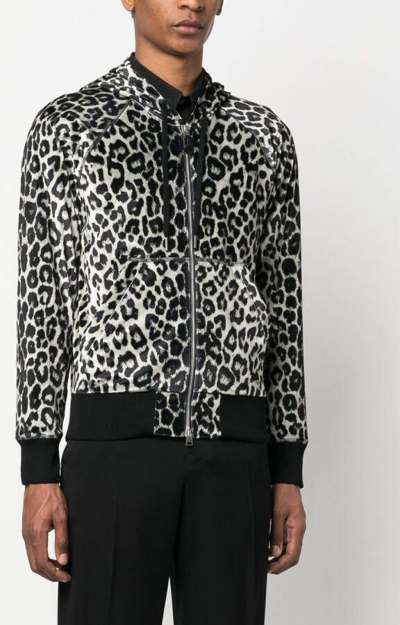 TOM FORD Trainingsjack met luipaardprint Grijs