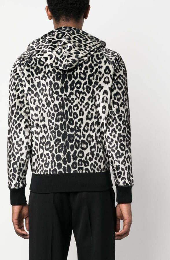 TOM FORD Trainingsjack met luipaardprint Grijs