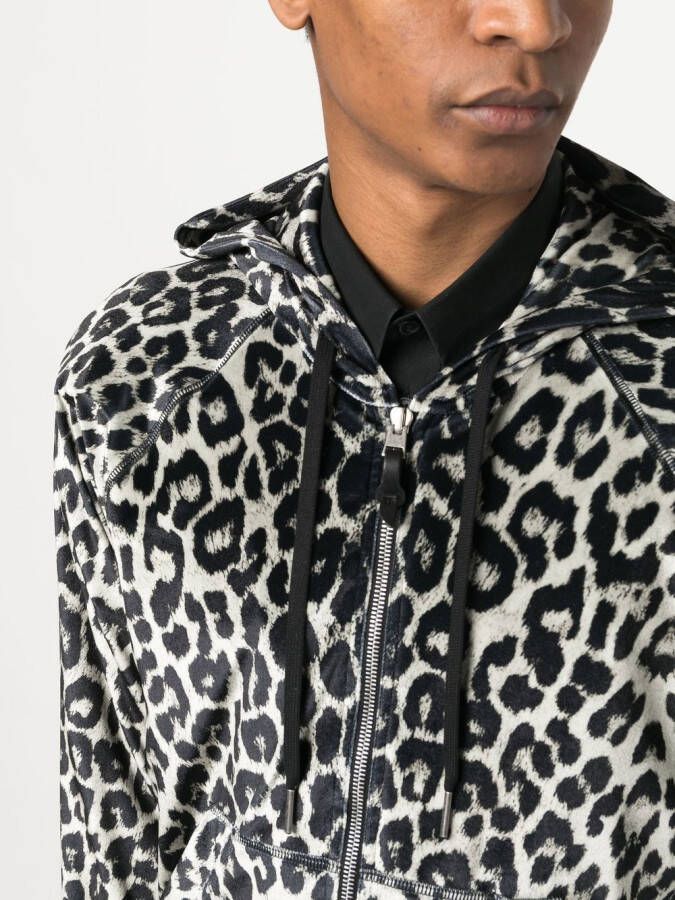 TOM FORD Trainingsjack met luipaardprint Grijs
