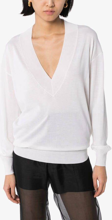 TOM FORD Trui met V-hals Wit