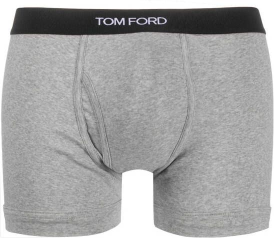 TOM FORD Twee boxershorts met logoband Grijs