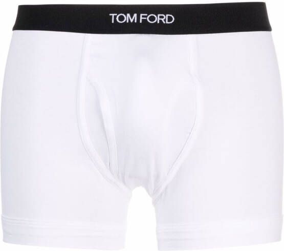 TOM FORD Twee slips met logo tailleband Wit