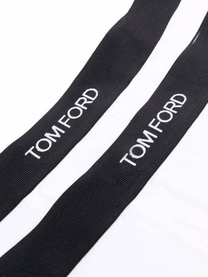 TOM FORD Twee slips met logo tailleband Wit