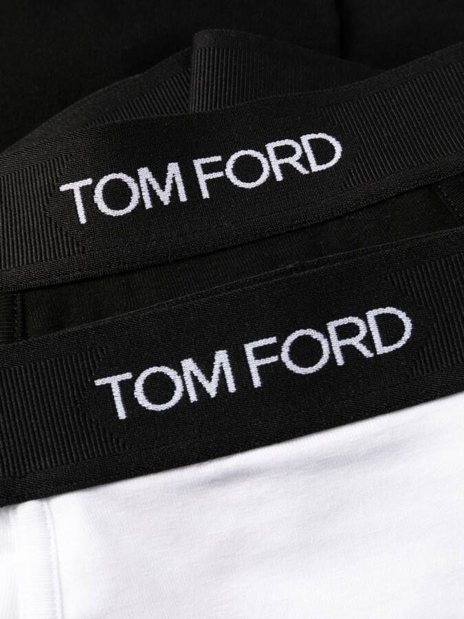 TOM FORD 2-pack boxershorts met logoband Zwart