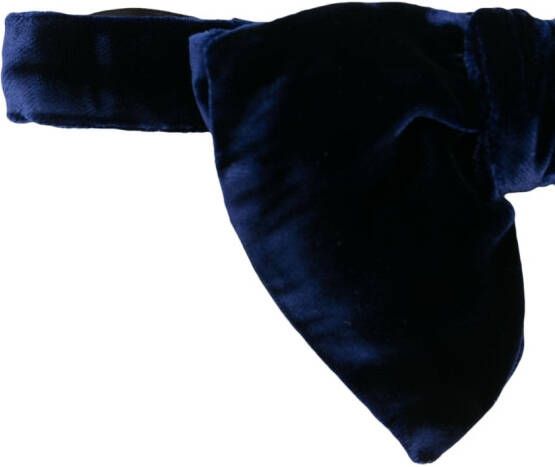 TOM FORD Fluwelen vlinderdas Blauw