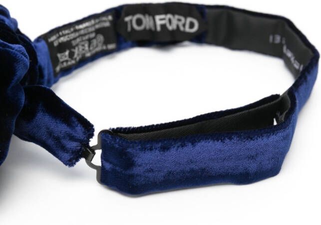 TOM FORD Fluwelen vlinderdas Blauw