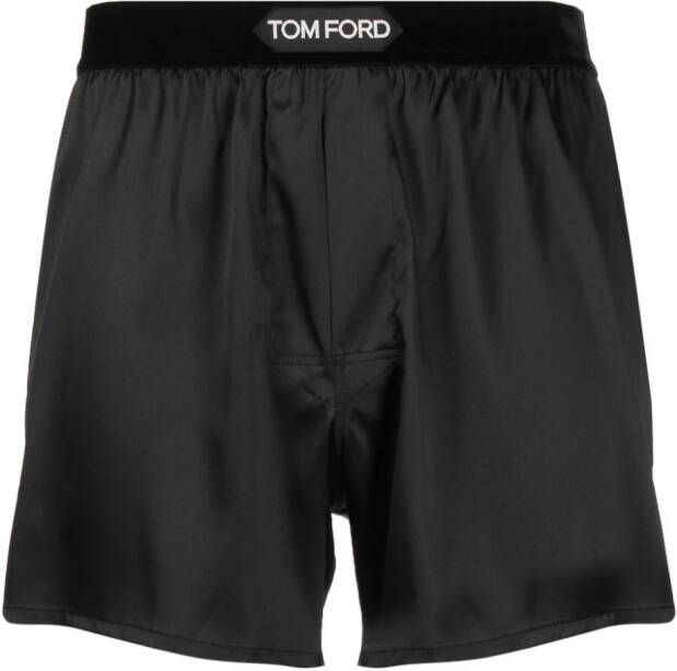 TOM FORD Zijden boxershorts Zwart