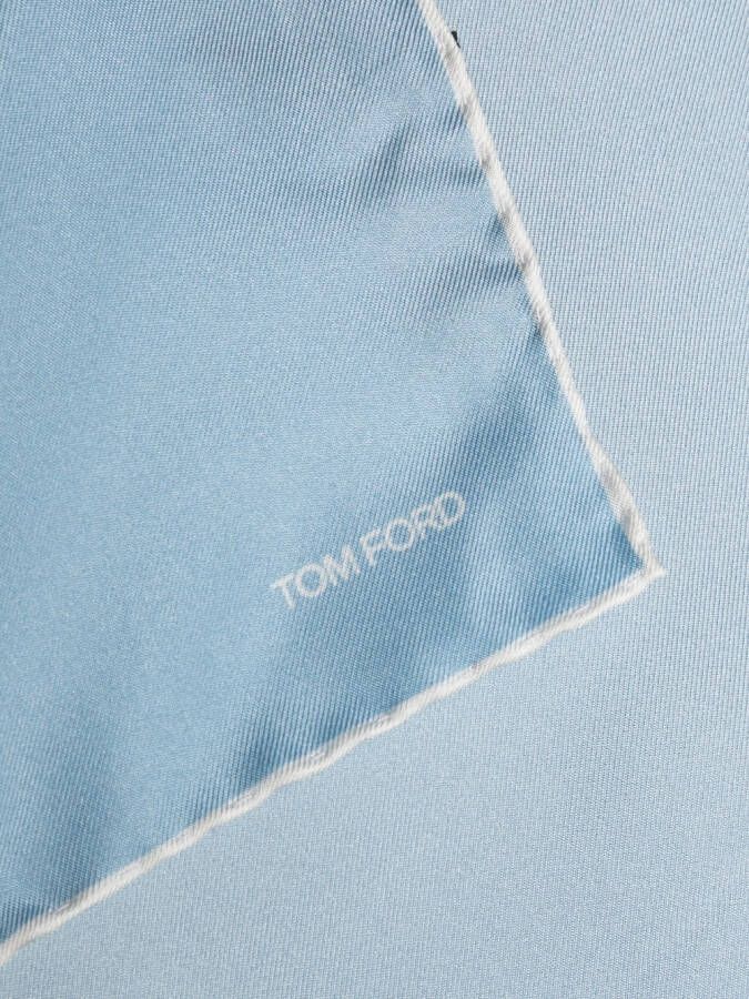 TOM FORD Zijden pochet Blauw