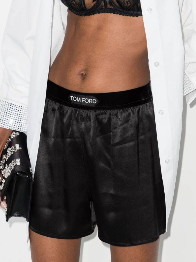 TOM FORD Zijden shorts Zwart