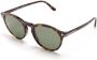 TOM FORD Eyewear Zonnebril met rond montuur Bruin - Thumbnail 2