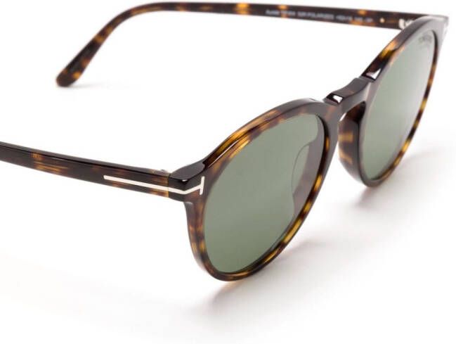 TOM FORD Eyewear Zonnebril met rond montuur Bruin