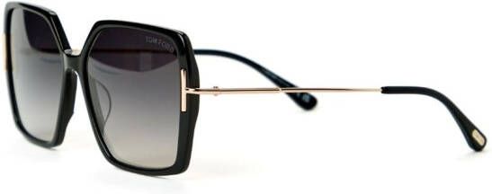 TOM FORD Eyewear Zonnebril met schildpadschild design Zwart