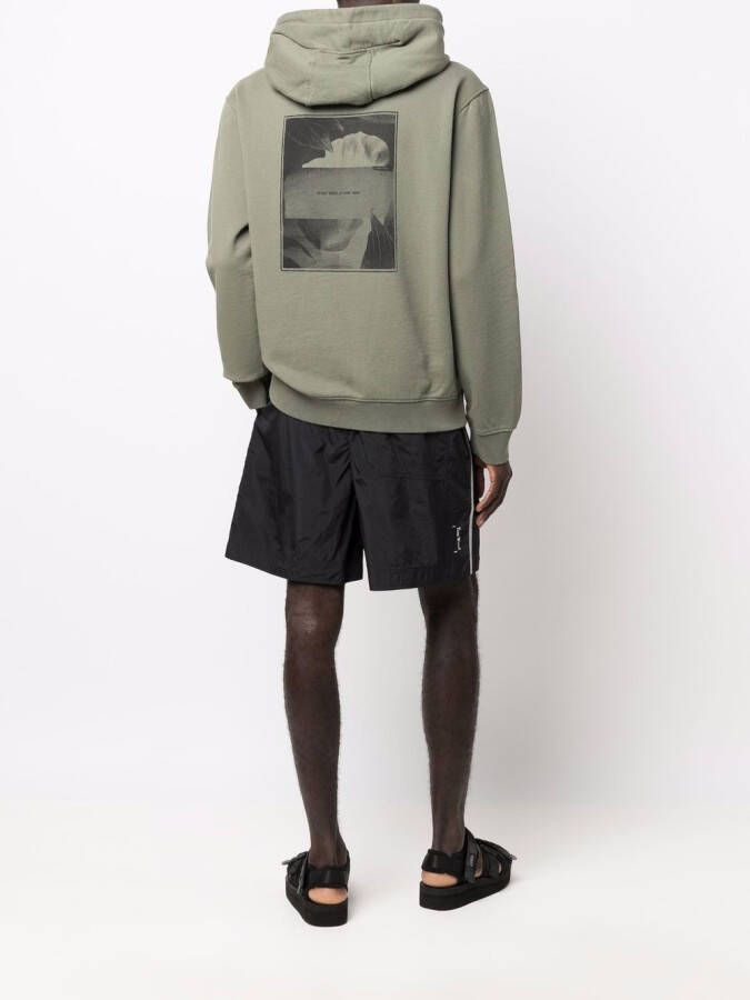 Tom Wood Hoodie met logoprint Groen