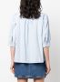 Tommy Hilfiger Blouse met cropped mouwen Blauw - Thumbnail 4