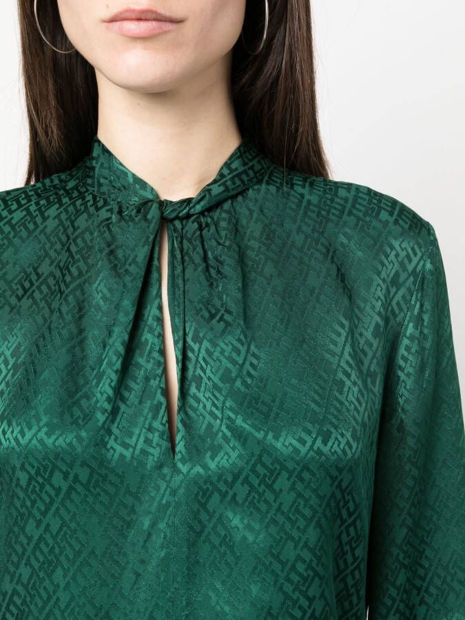 Tommy Hilfiger blouse met monogram Groen