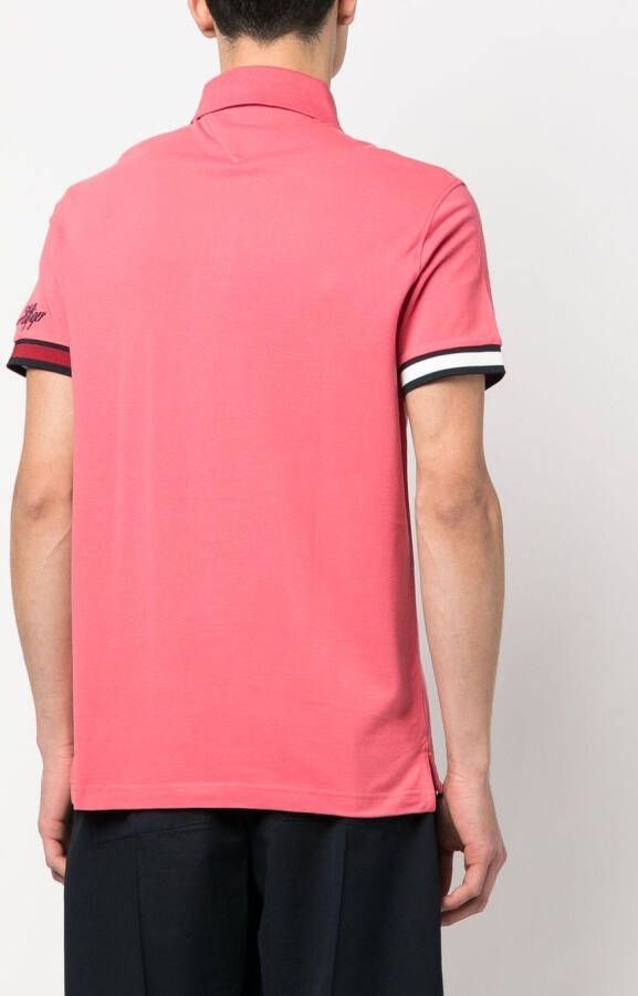 Tommy Hilfiger Poloshirt met geborduurd logo Roze