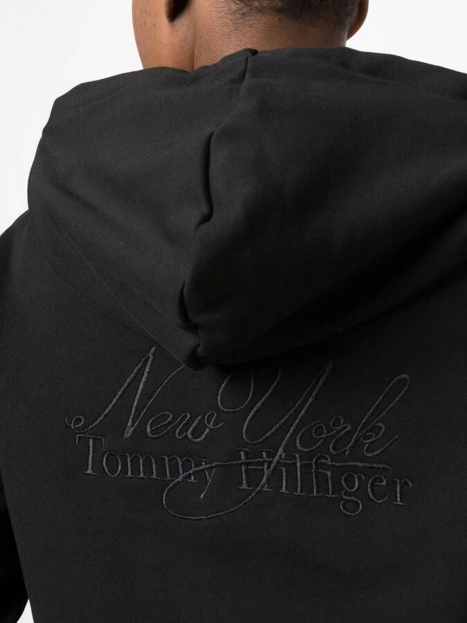 Tommy Hilfiger Hoodie met geborduurd logo Zwart