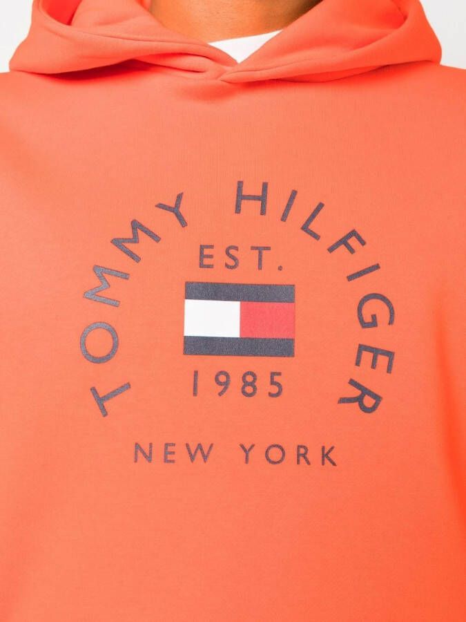 Tommy Hilfiger Hoodie met logoprint Oranje
