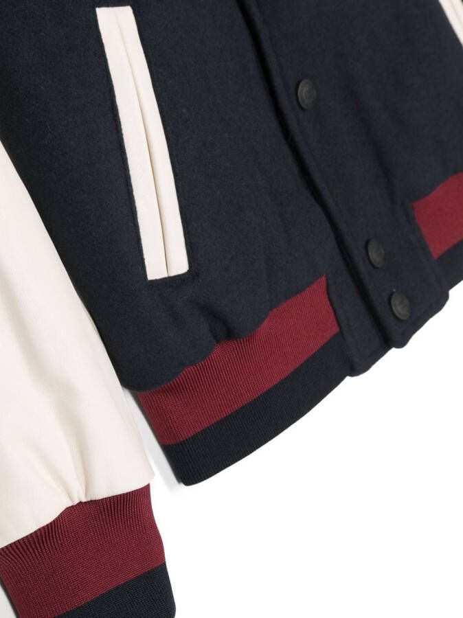 Tommy Hilfiger Junior Bomberjack met logoplakkaat Blauw