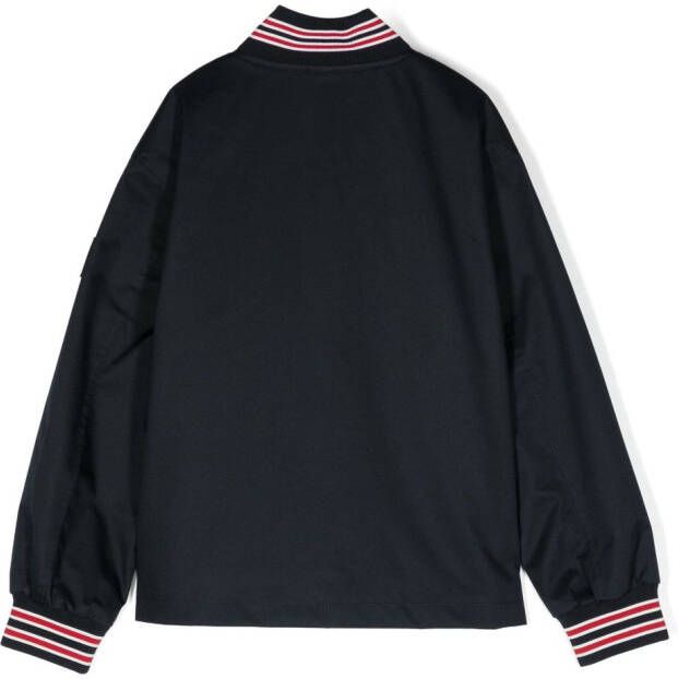 Tommy Hilfiger Junior Bomberjack met logoprint Blauw