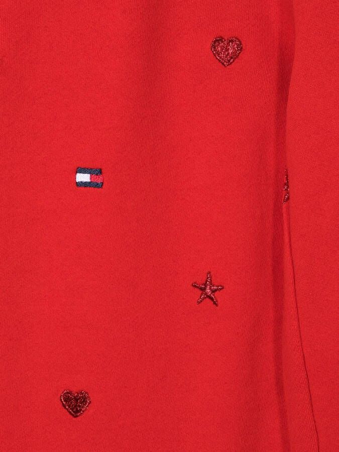 Tommy Hilfiger Junior Broek met wijde pijpen Rood