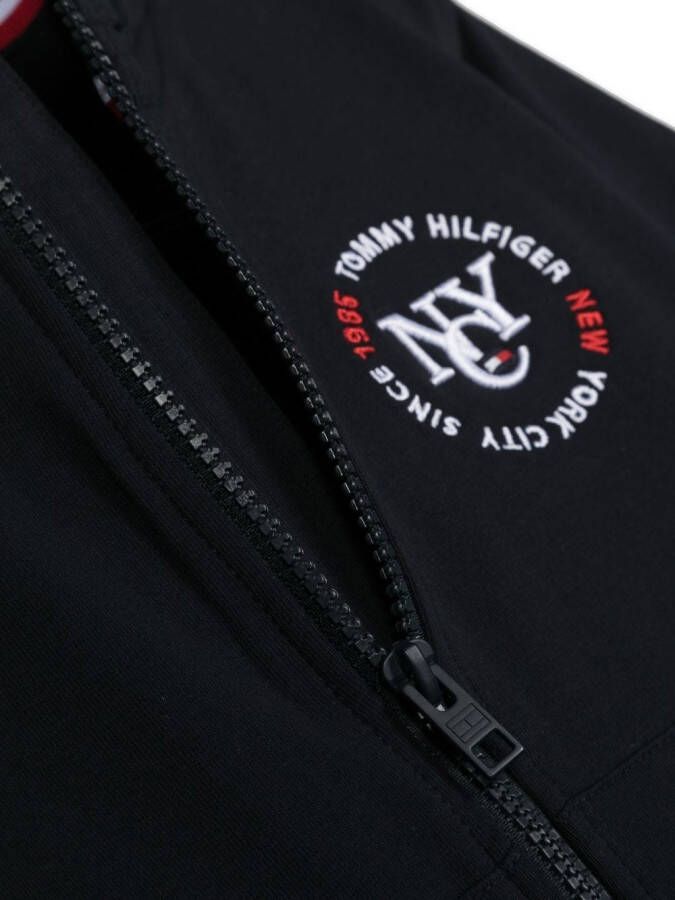 Tommy Hilfiger Junior Hoodie met geborduurd logo Blauw