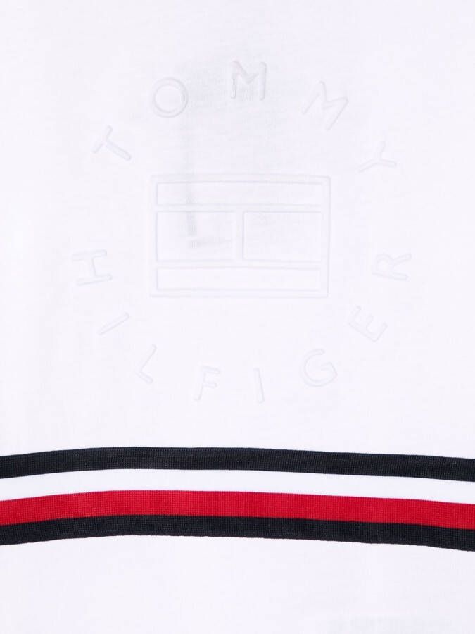 Tommy Hilfiger Junior Gestreept T-shirt Wit