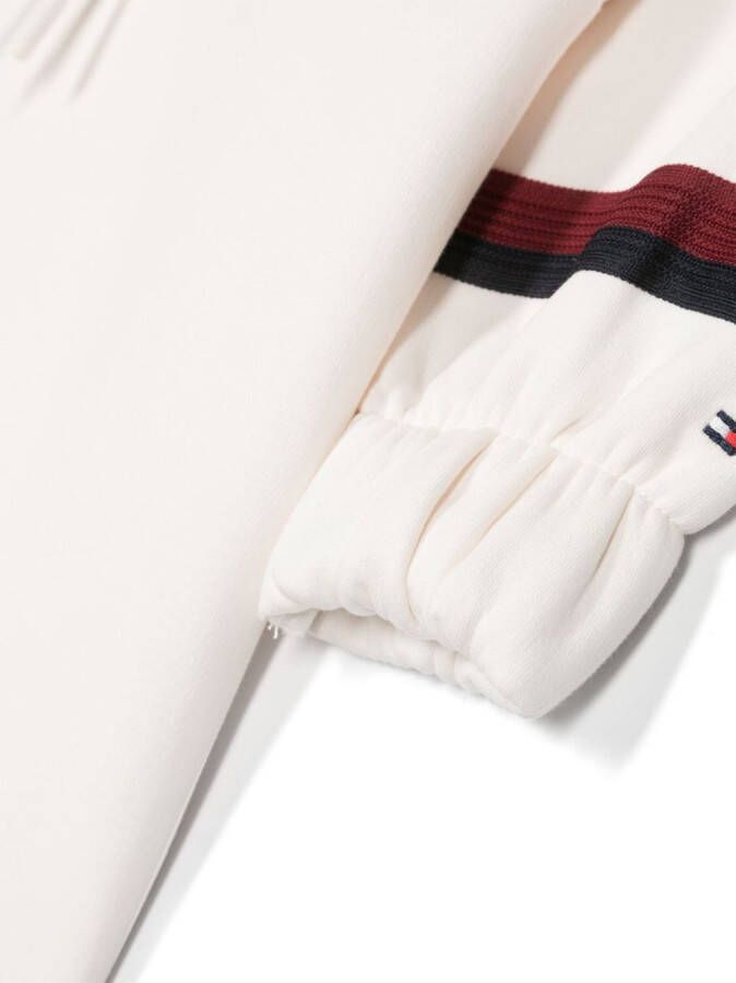 Tommy Hilfiger Junior Gestreepte sweaterjurk Wit