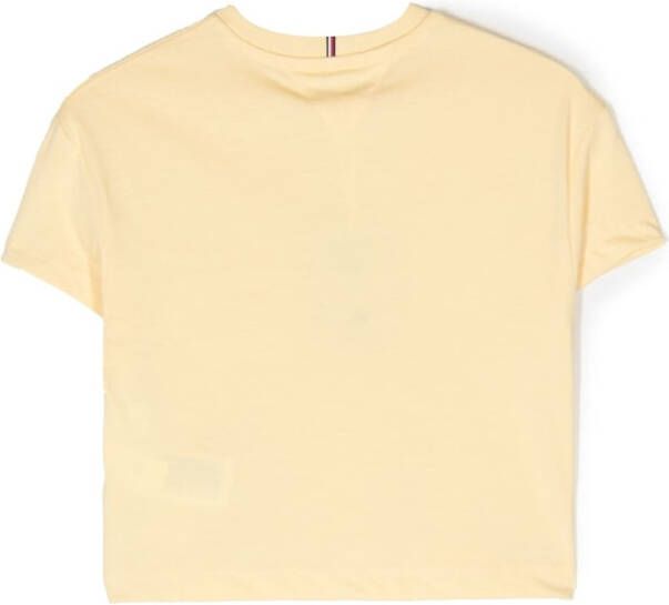 Tommy Hilfiger Junior T-shirt met geborduurd logo Geel