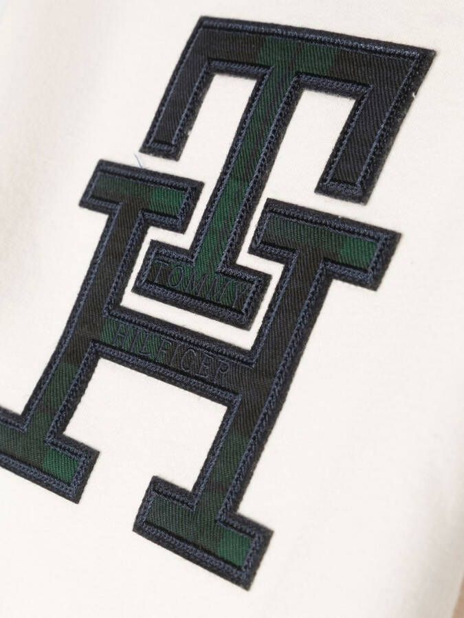Tommy Hilfiger Junior Sweater met logopatch Wit