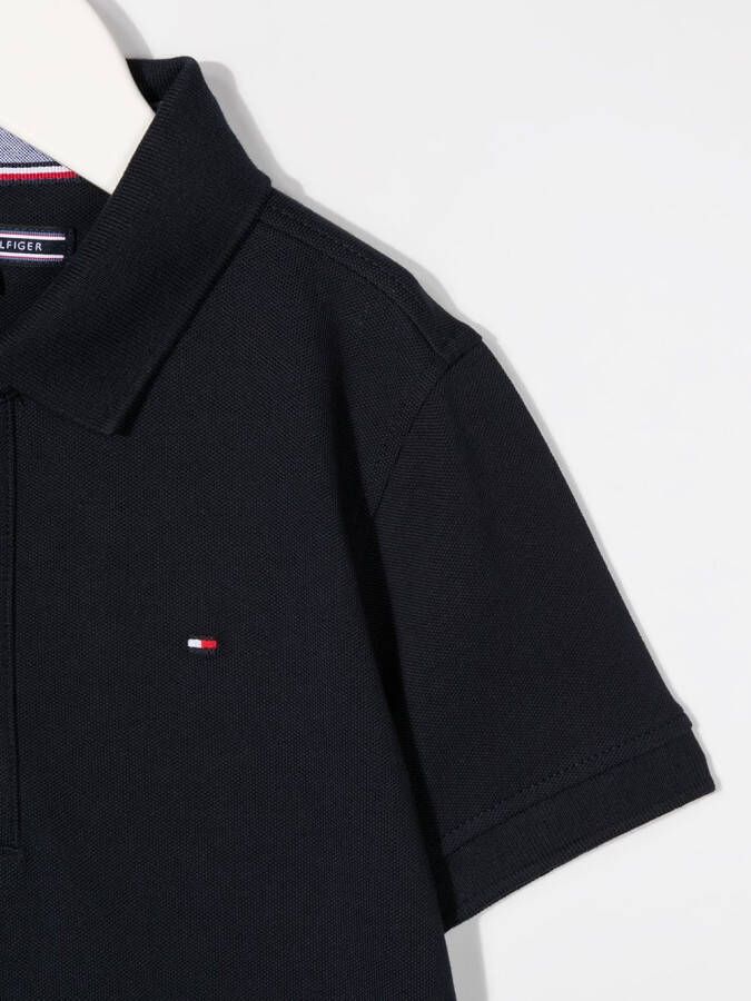 Tommy Hilfiger Junior Poloshirt met geborduurd logo Blauw
