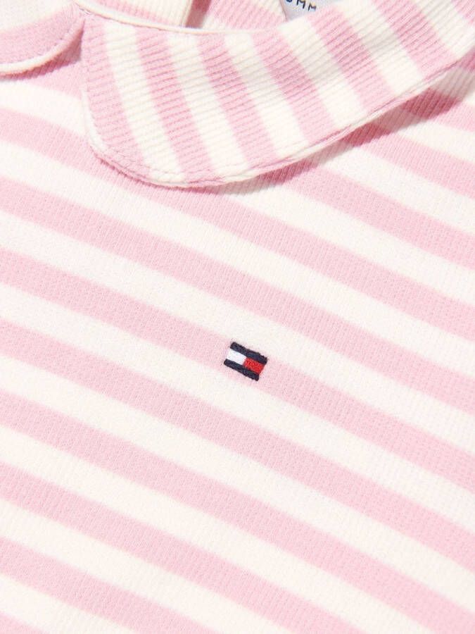 Tommy Hilfiger Junior Gestreepte jurk Wit
