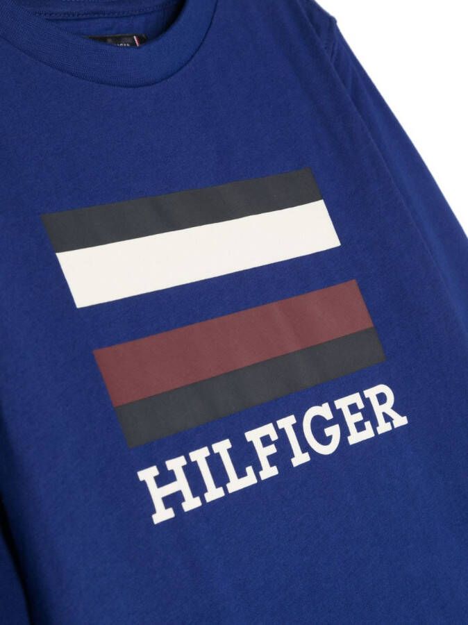 Tommy Hilfiger Junior Sweater met logoprint Blauw