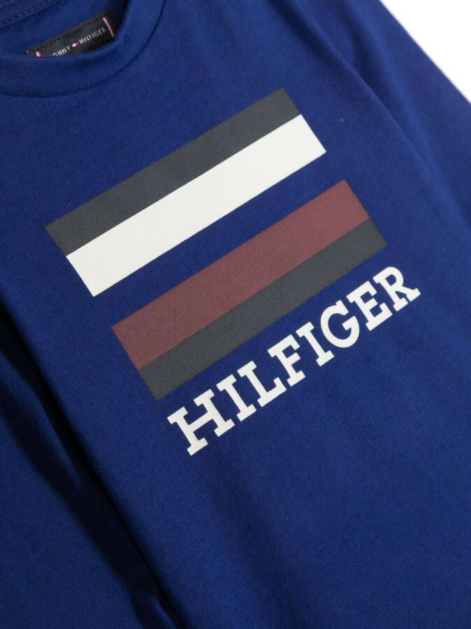 Tommy Hilfiger Junior Sweater met logoprint Blauw