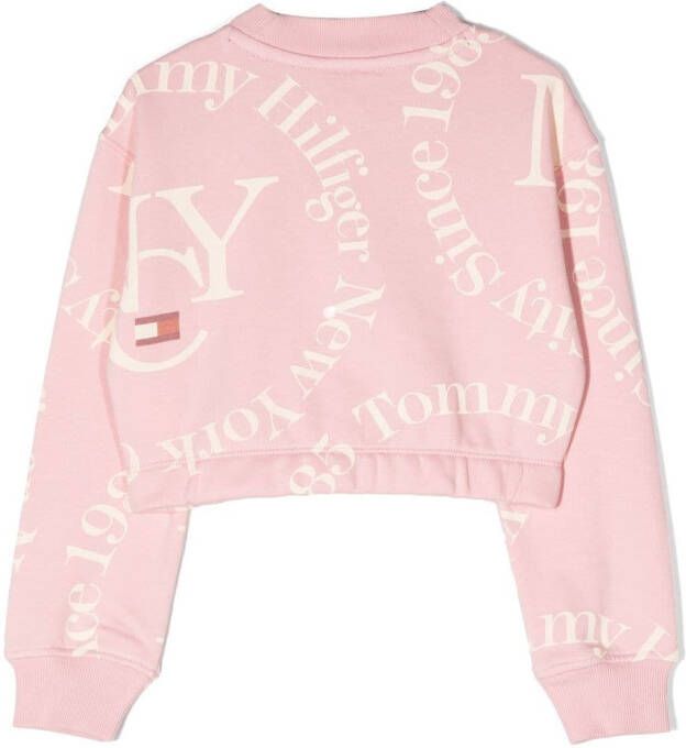 Tommy Hilfiger Junior Sweater met logoprint Roze
