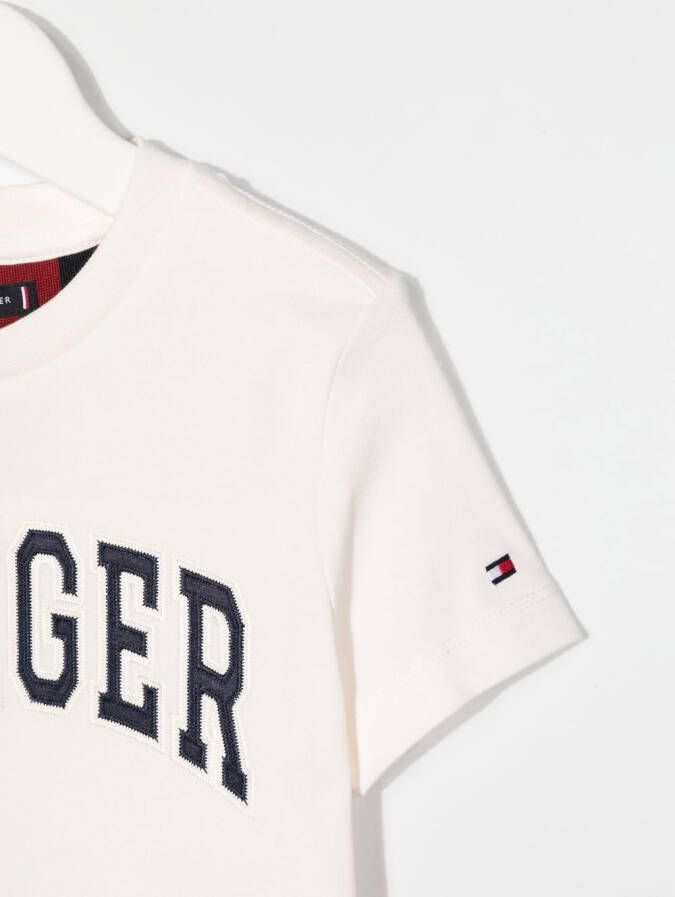 Tommy Hilfiger Junior T-shirt met geborduurd logo Wit