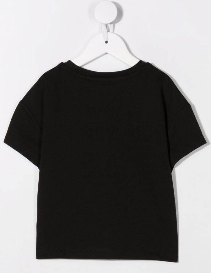 Tommy Hilfiger Junior T-shirt met geborduurde vlag Zwart