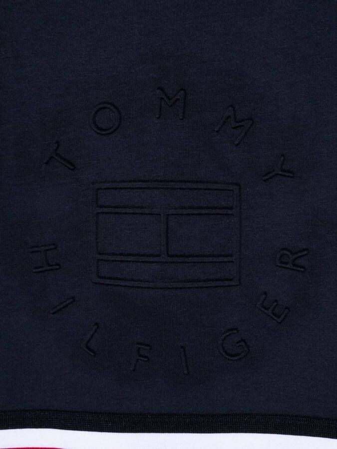 Tommy Hilfiger Junior T-shirt met logo-reliëf Blauw