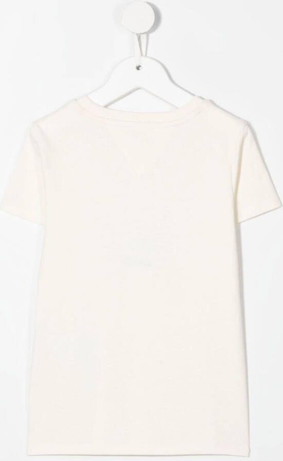 Tommy Hilfiger Junior T-shirt met logoprint Beige