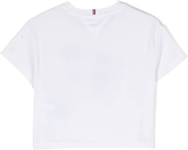 Tommy Hilfiger Junior T-shirt met logoprint Wit