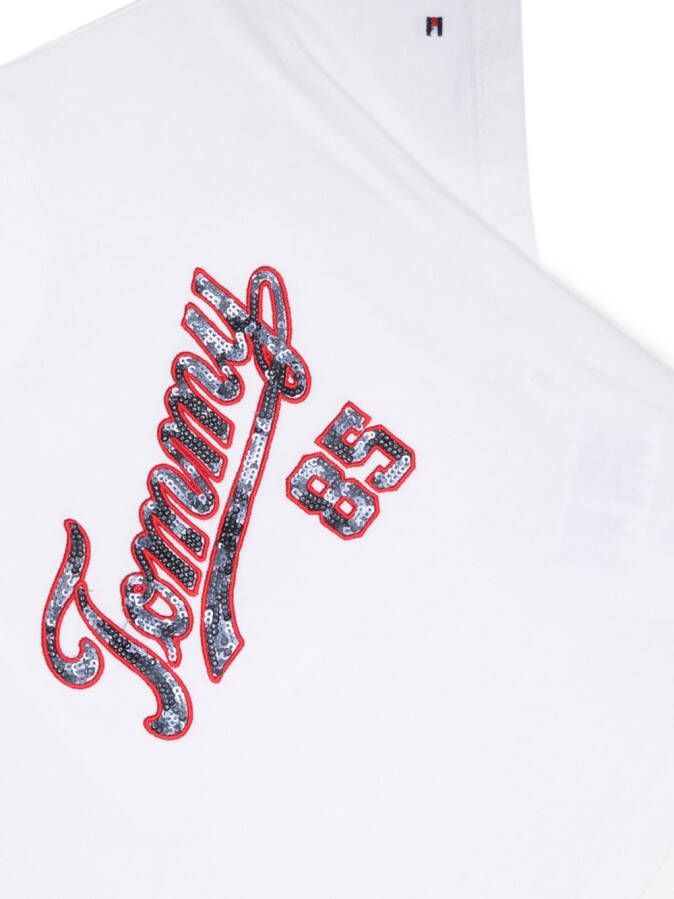 Tommy Hilfiger Junior T-shirt met logoprint Wit