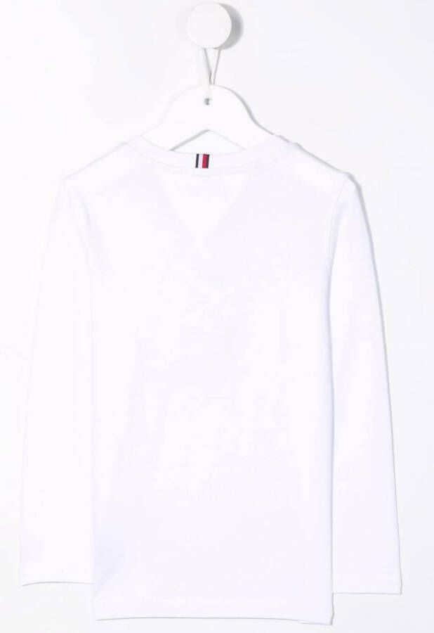 Tommy Hilfiger Junior T-shirt met logoprint Wit