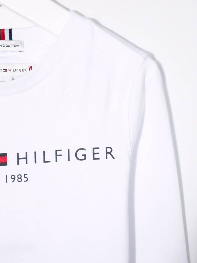 Tommy Hilfiger Junior T-shirt met logoprint Wit